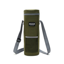Insulated Bottle Bag Zip Up Ice Wine Cooler Shoulder Strap Picnic Drinks