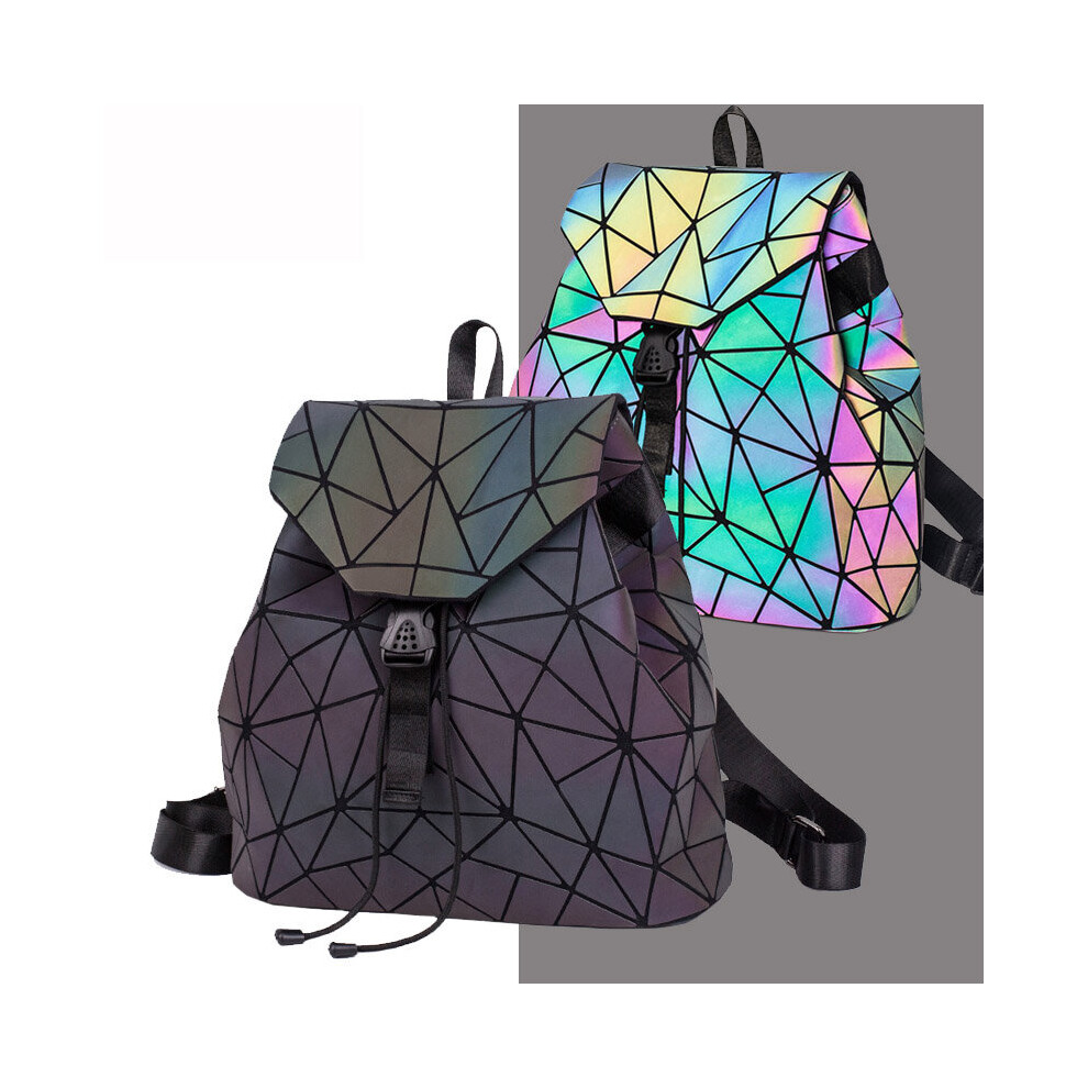 Female Backpack Boy Girl Student School Bag Womans Backpacks Geometric Rhombus Luminous Large Capacity Computer Bag-image-OPC-PBWQK7H-NEW