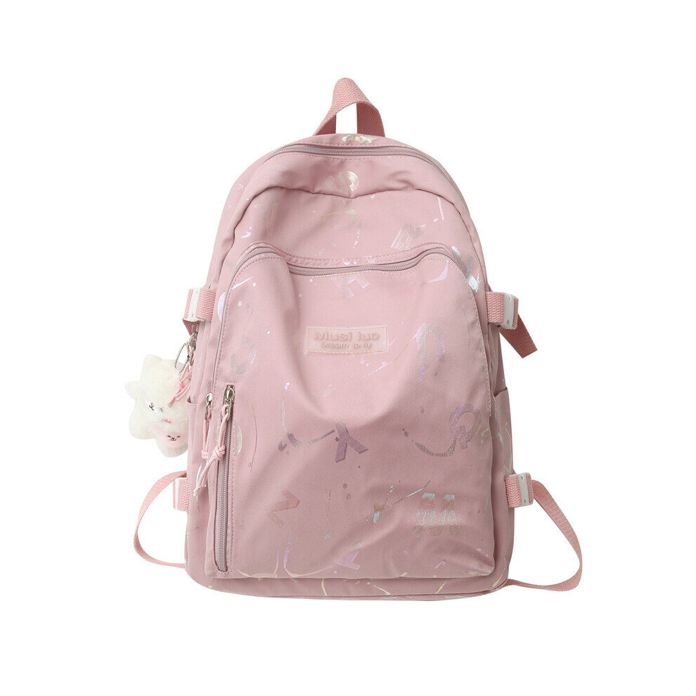 (beige, 13 inches) Girl Travel School Bag Women Nylon Student Backpack Ladies Leisure Book Bags Female Laptop College Backpack-image-OPC-PBWQKCW-NEW