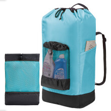 Laundry Backpack 60 liters Foldable Laundry Bag, Mesh Bag Suitable For University Dormitory Laundry Apartment Travel Camping
