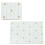 AAMEN 8 Pack Green Bee Gingham Print Placemat & Coaster Set For Dining Table 3