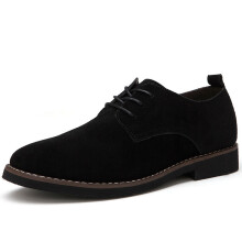 Mens Leather Shoes Classic Business Casual Formal Oxfords Shoes For Men Moccasin High Suede Dress Shoes