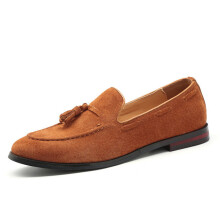 Men Suede Loafers Shoes Tassel Business Mens Flats Big Size 47 Slip on Male Mans Casual Footwear