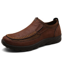 Men Casual Shoes Leather Zapatos Mens Loafers Moccasins Breathable Slip on Male Formal Driving Shoes Plus Size 39-48