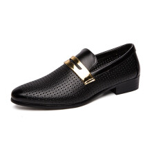 Men Shoes Summer Hollow Breathable Casual Two-layer Leather Shoes Men Dress Wedding Loafers Mens Moccasins Tenis Masculino