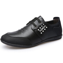 Mens Casual Leather Shoes Slip on Business Shoes Formal Shoes Work Shoes Wearproof Soft Soles Male Shoes Zapatillas Homme