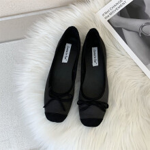 Spring Autumn Bow Tie Shallow Mouth Boat Shoes Flat Shoes Gentle Single Shoes Women Shoes 35-39 Size