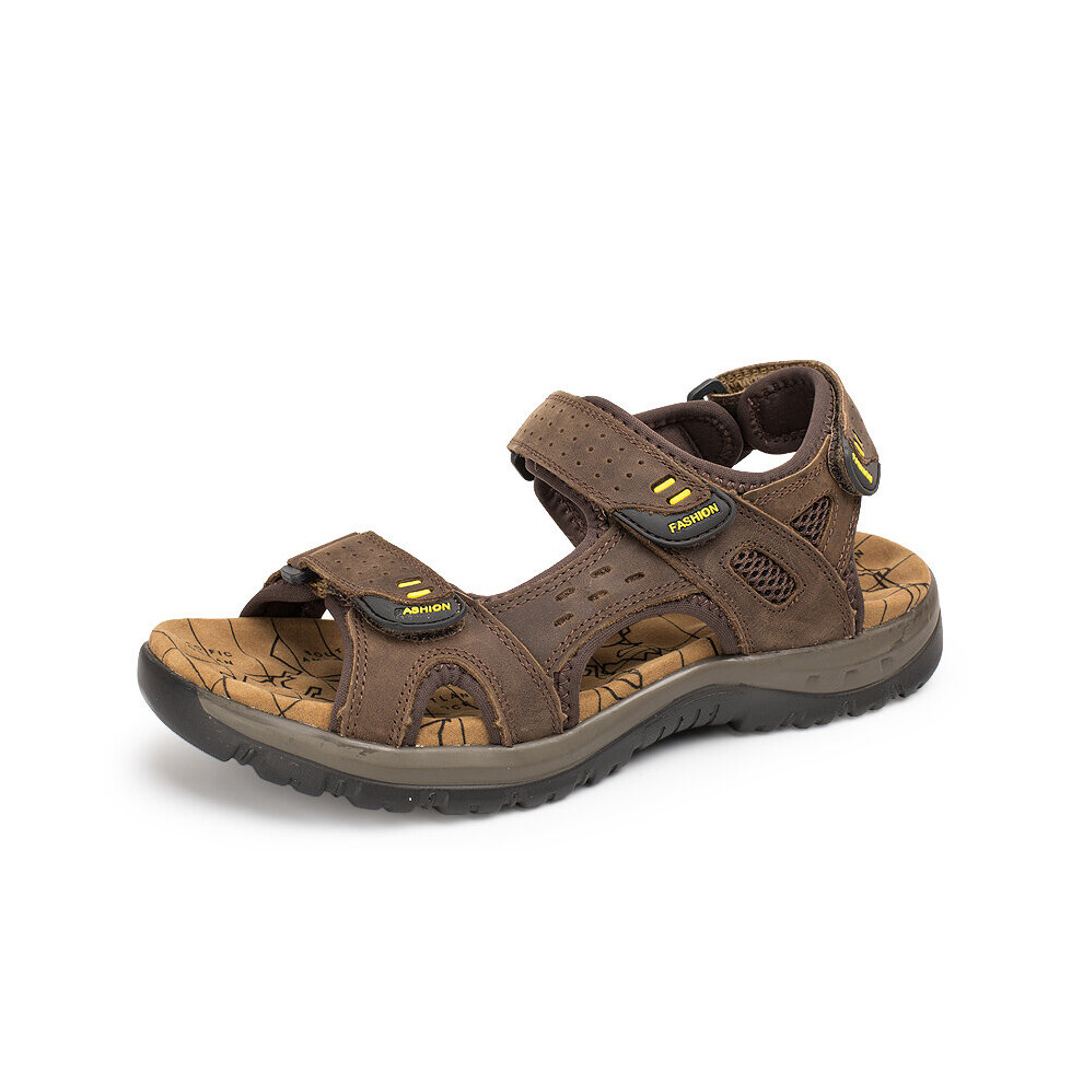 Summer Leisure Beach Men Shoes High Leather Sandals Mens Sandals Big Size 38-48-image-OPC-PBWQXBK-NEW