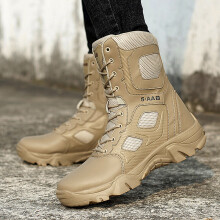 Winter Military Tactical Boots For Men Leather Outdoors Round Toe Sneakers Men Combat Desert High Ankle Boots Casual Shoes