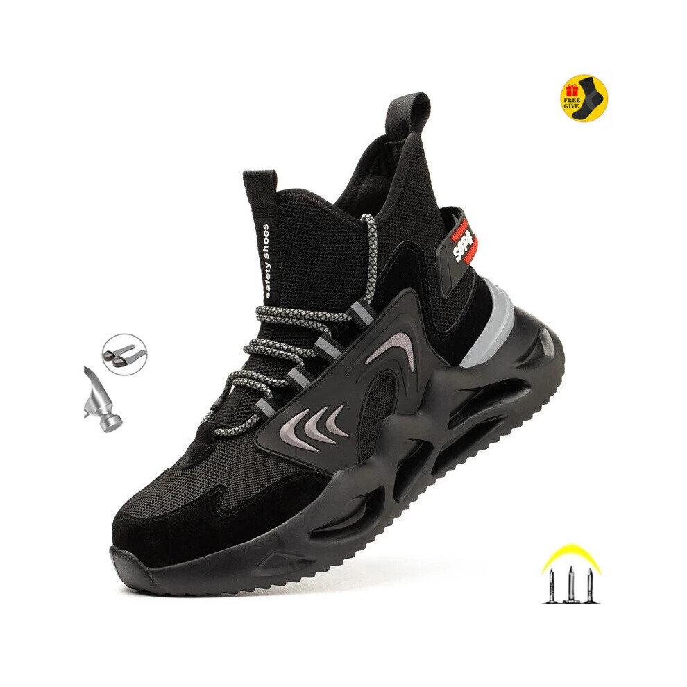 Safety Boots Men Work Shoes Anti-Smashing Steel Toe Indestructible Male Footwear Lightweight Boots Plus Size 35-48 885660604696