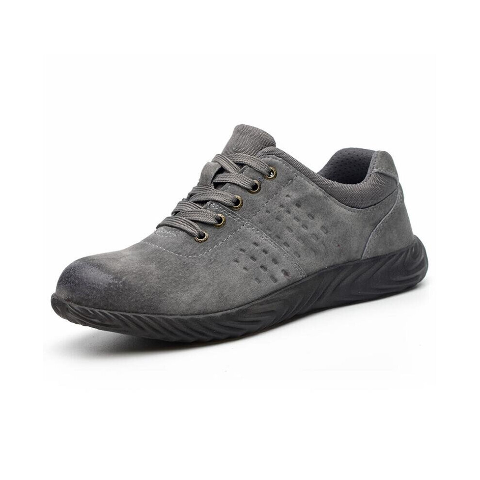 Mens Work Boots Outdoor Steel Toe Cow Leather Steel Toe Shoes Men Anti Slip Puncture Proof Safety Shoes Boot Man 885660606300