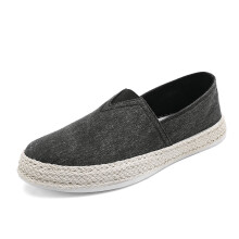 Men Espadrilles Comfortable Canvas Shoes Summer Men Slip On Loafers Breathable Vulcanized Shoes