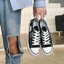 Men Vulcanize Shoes Street Graffiti Low-cut Breathable Casual Lightweight Espadrilles Style Male Canvas Shoes