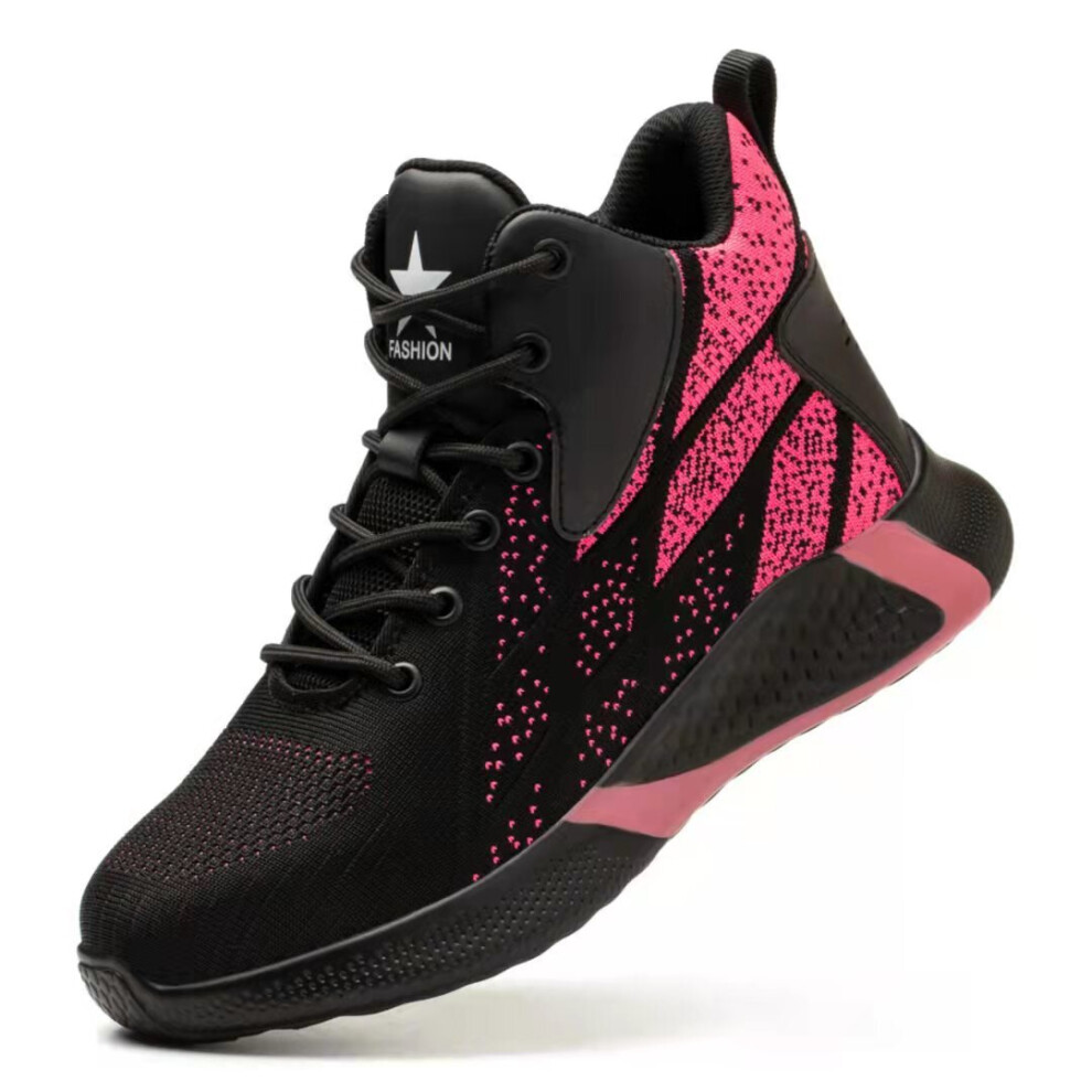 Mens Protective Shoes Anti-Smashing Anti-Piercing Safety Shoes High-Top Non-Slip Wear-Resistant Breathable Labor Insurance Shoes 885660657722