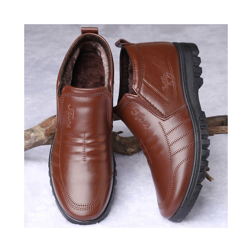 Men Winter Snow Boots Warm Thicken Men Ankle Boots Bot Male Business Office Formal Leather Safety Shoes 885660694635