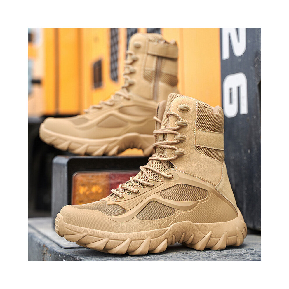 Deckshoes For Men Military Tactical Men Boots Top Work Safety Shoes Lightweigh Outdoor Combat Motocycle Male Shoes 885660764697
