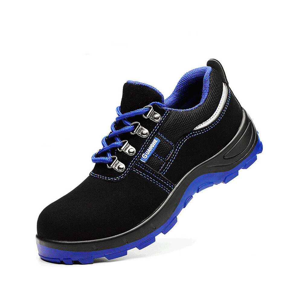 Mens Safety Steel Toe Work Boots Anti-Smashing Anti-Stab Construction Welding Shoes Cow Suede Indestructible Security Shoes 885660771022