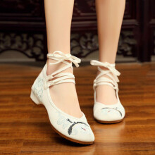 Summer Women Shoes Embroidery Fabric Linen Ethnic Retro Canvas Loafers Embroidered Shoes Casual Outdoor Espadrilles Hanfu Shoes