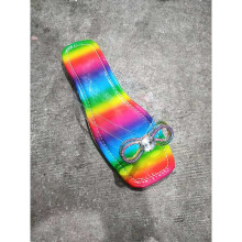 Rainbow Rhinestone Flip Flops and Handbag Set Womans Summer Flat Shoes and Bag Bow Slides Purses Jelly Purse Slippers Women