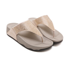 Women shoes Summer Leather Woman Non-slip Flip Flops Wedges Sandals Female Platform Beach Shoes