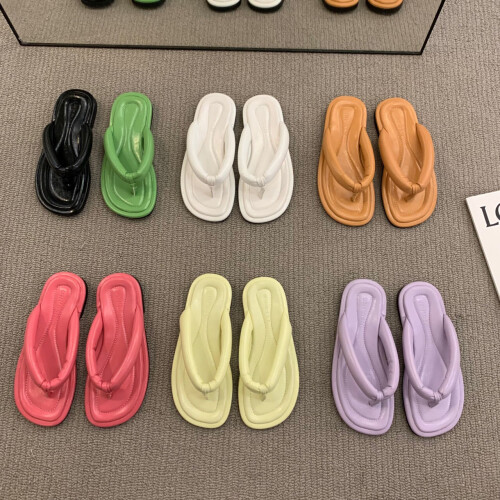 Women Beach Flip Flops Slippers Casual Summer Solid Outside Slides Shoe 1