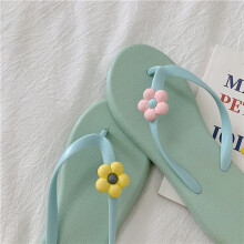 A148hd Ins Summer Wear Flat Casual Flip Flops Small Fresh Flowers Beach Flip Flops