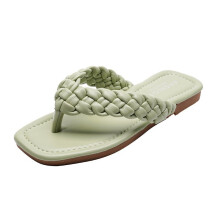 spring and ladies solid round head casual flip flops 3829