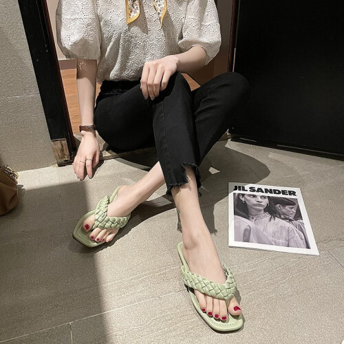 spring and ladies solid round head casual flip flops 3829 1