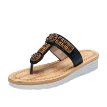 Summer women flip flops outer wear slippers platform flats shoes retro bohemian beach vacation sandals