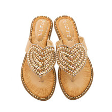 Outside Heart-shaped Womens Slipper Summer Beach Slipper Female Casual Non-slip Flat Flip Flops Women Shoes House Slippers