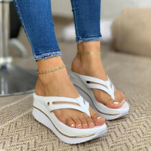 Platform Flip-flops Plus Size 36-43 Wedges Home Slippers Women Summer Increase In Height Outdoor Beach Sandals Women Slides