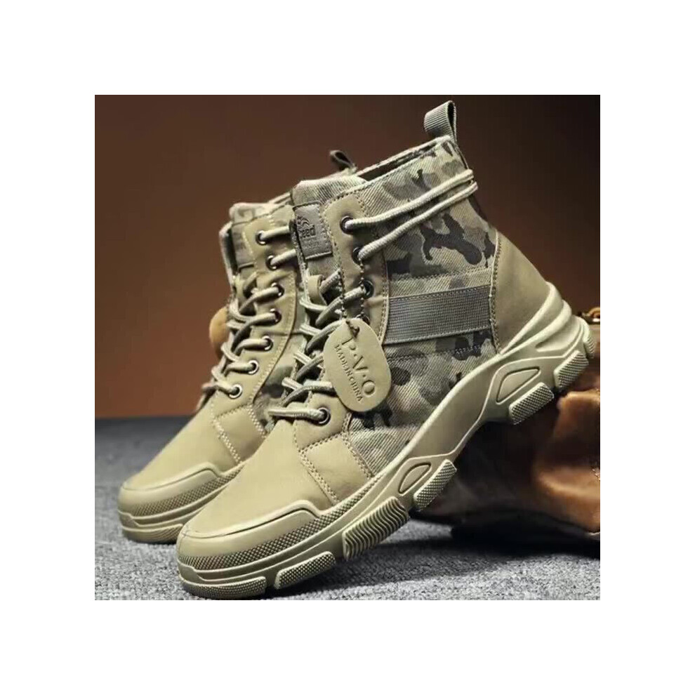Men Tactical Boots Army Boots Mens Military Desert Waterproof Work Safety Shoes Climbing Hiking Shoes Ankle Men Outdoor Boots 885661066318