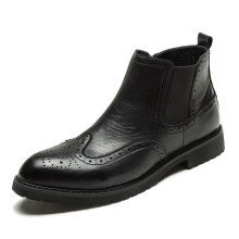 Leather Boots for Men Male Brogues Man Shoes High Chelsea Boots Men Ankle Boots Man Brown Motorcycle Shoes for Man