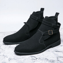 Monk Strap Chelsea Boots Men Casual Shoes Man Ankle Boots Man Tactical Boots for Man Suede Shoes Men Chaussure Homme