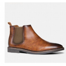 Mens Chelsea Boots British Mens Shoes Vintage Mens Plus Size Short Boots Ankle Boots