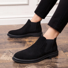 Chelsea Boots Men Casual Shoes Military Boots Man Chunky Ankle Boots for Man Platform Shoes ??? ?????? ???????????? ?????
