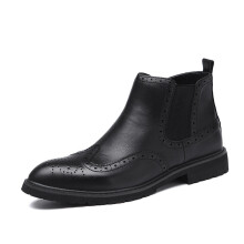 Brown Chelsea Boots Men for Men Male Ankle Boots for Man Leather Boots Men Brogues Man Shoes High Chaussure