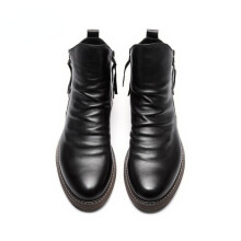 Men Boots Chelsea Boots Leather Ankle Boots Double Side Zipper Non-slip Shoes for Men Platform Boots Zapatos De Hombre