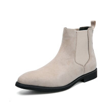Suede Leather Casual Autumn Winter Men Ankle Chelsea Boots Male Mens Dress Shoes Slip On Motorcycle Boot