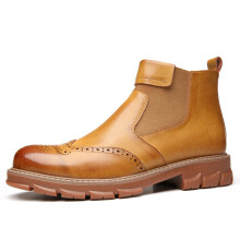 Chelsea Boots for Men Ankle Boots Classic Leather Mens Winter Boot Casual Warm Plush Ankle Botas