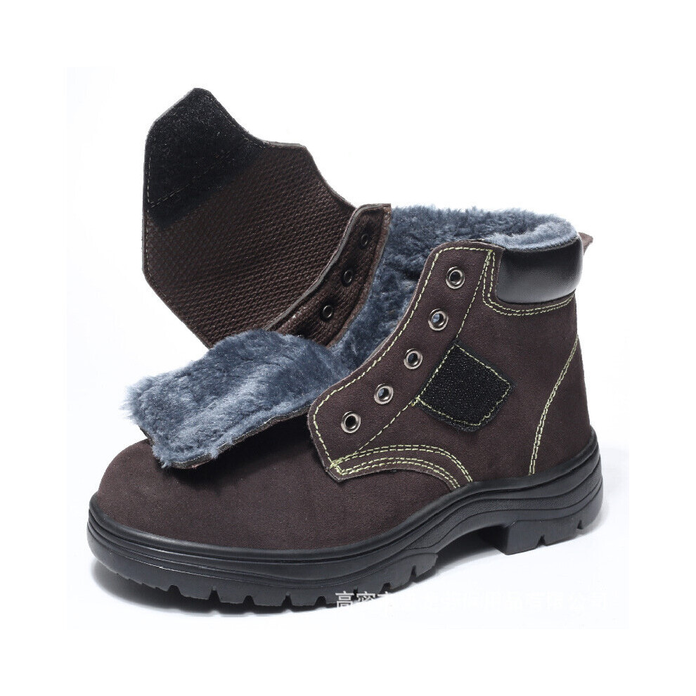 Winter Labor Insurance Shoes Cotton Shoes Plus Velvet Safety Shoes Anti-Smashing Wear-Resistant Welding Work Shoes H994 885661147703