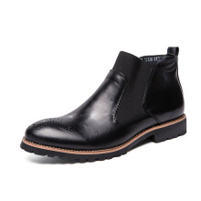 Leather Ankle Chelsea Boots Men Winter Work Shoes Vintage Classic Male Casual Motorcycle Boots Cowboy Botas