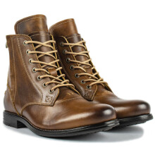 Chelsea Boots Men Boots Solid Leather Ankle Boots Casual Lace Up Ankle Boots for Men