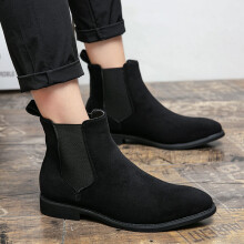 Motorcycle Boots Mens Casual Shoes Chelsea Boots Man Suede Shoes Man Ankle Boots for Man ??????? ???????????? ????? Sapato