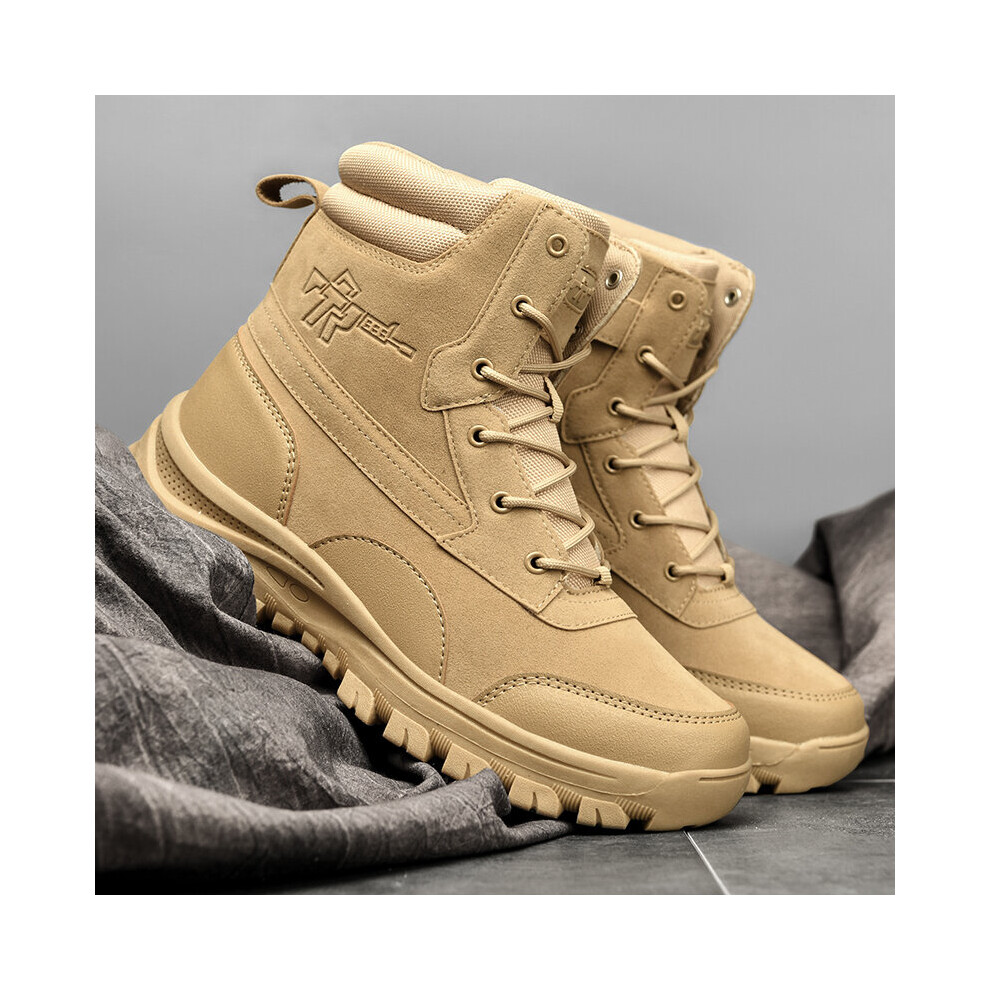 Men Tactical Boots Army Boots Ankle Men Outdoor Boots Mens Military Desert Waterproof Work Safety Shoes Climbing Hiking Shoes 885661035345