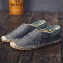 Men Canvas Shoes Summer Breathable Casual Flat Loafers driving lazy Comfortable Espadrille Fisherman Linen Shoes LA-69