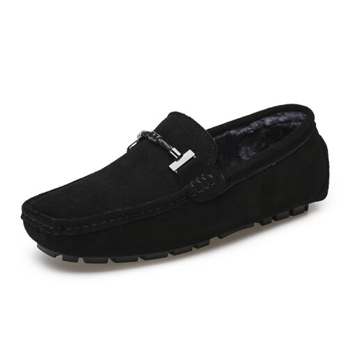 Slip on best sale fur loafers