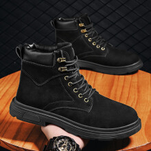 Mens Ankle Boots Leather Mens Western Boots Round Toe Rubber Work Boots Casual Sneakers Men Chelsea Boots Zapatos Hombre
