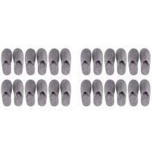 12-Pairs Disposable Slippers, Grey-Fits Up To US Mens Size 11 And US Womens Size 12