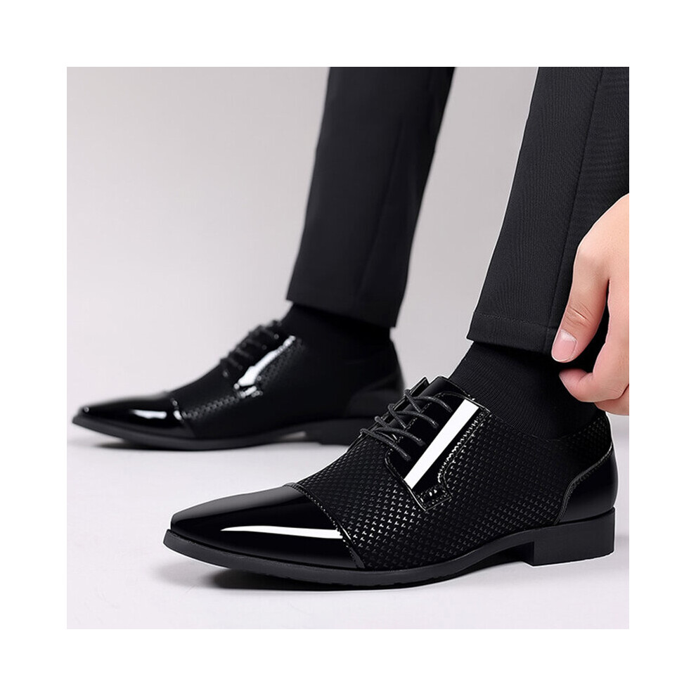 Trending Classic Men Dress Shoes For Men Oxfords Patent Leather Shoes Lace Up Formal Leather Wedding Party Shoes-image-OPC-PBWRH5T-NEW